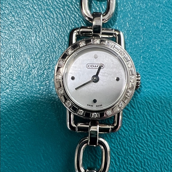 Coach Women's Stainless Steel and Diamond Link Watch - Picture 4 of 5